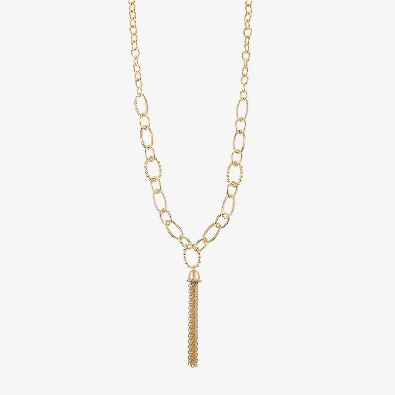 Liz Claiborne Tassel Womens 20 Inch Y Necklace
