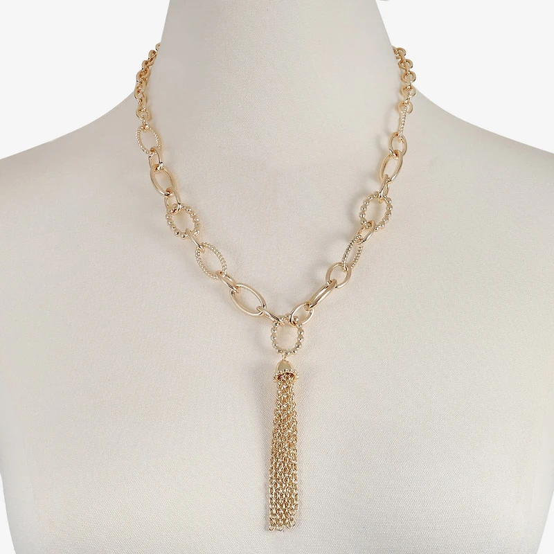 Liz Claiborne Tassel Womens 20 Inch Y Necklace
