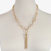 Liz Claiborne Tassel Womens 20 Inch Y Necklace