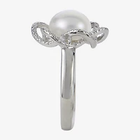 Cultured Freshwater Pearl & Diamond-Accent Ring