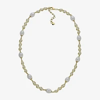 Cultured Freshwater Pearl 14K Gold Over Sterling Silver Brilliance Bead Necklace