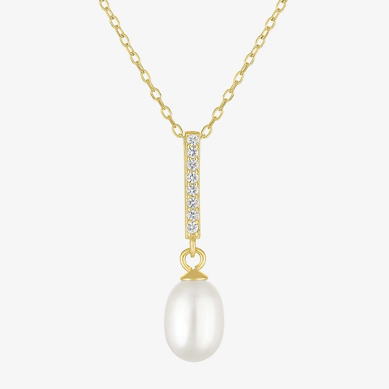 Yes, Please! Womens White Cultured Freshwater Pearl 2-pc. Pendant Necklace Set