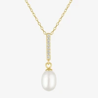 Yes, Please! Womens White Cultured Freshwater Pearl 2-pc. Pendant Necklace Set