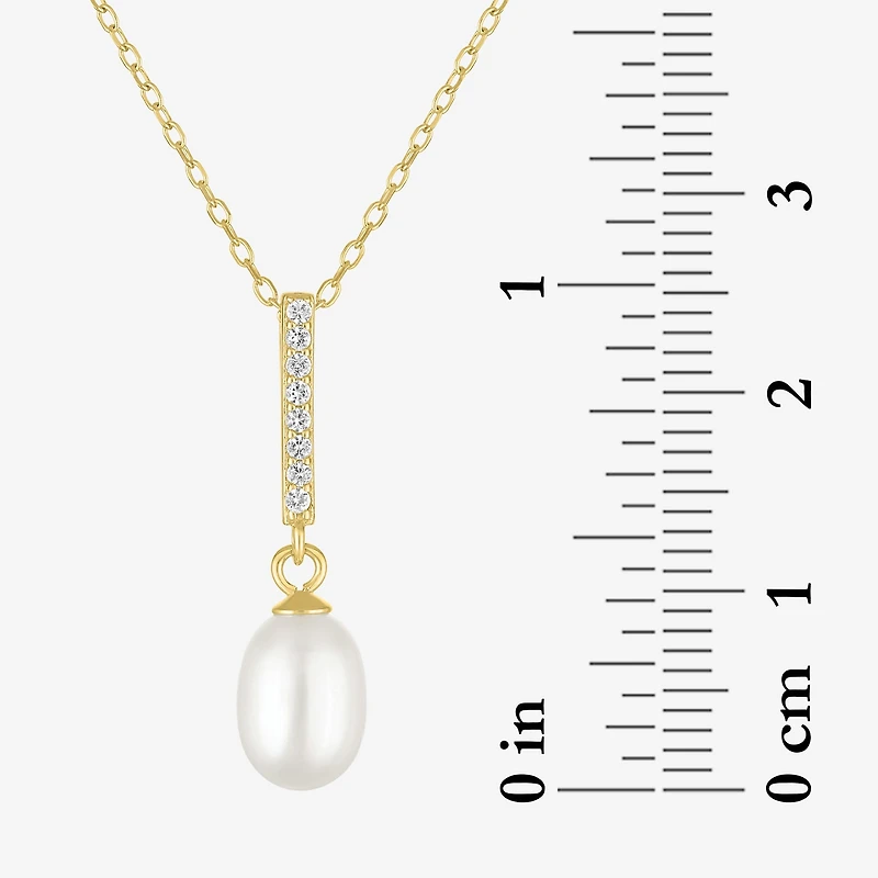 Yes, Please! Womens White Cultured Freshwater Pearl 2-pc. Pendant Necklace Set