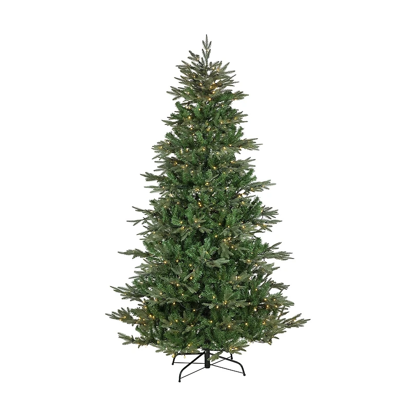7.5' Pre-Lit Full Green Extend-A-Tree Adjustable Artificial Christmas Tree - Clear Lights
