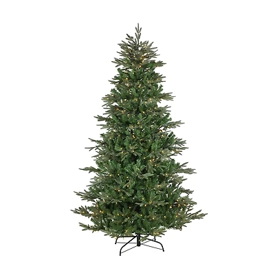 7.5' Pre-Lit Full Green Extend-A-Tree Adjustable Artificial Christmas Tree - Clear Lights