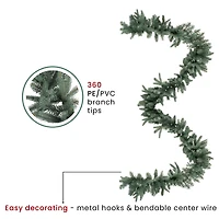 9' x 12'' Washington Frasier Fir Artificial Christmas Garland - Unlit