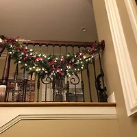 60'' Pre-Lit Eastern Pine Artificial Christmas Swag - Clear Lights