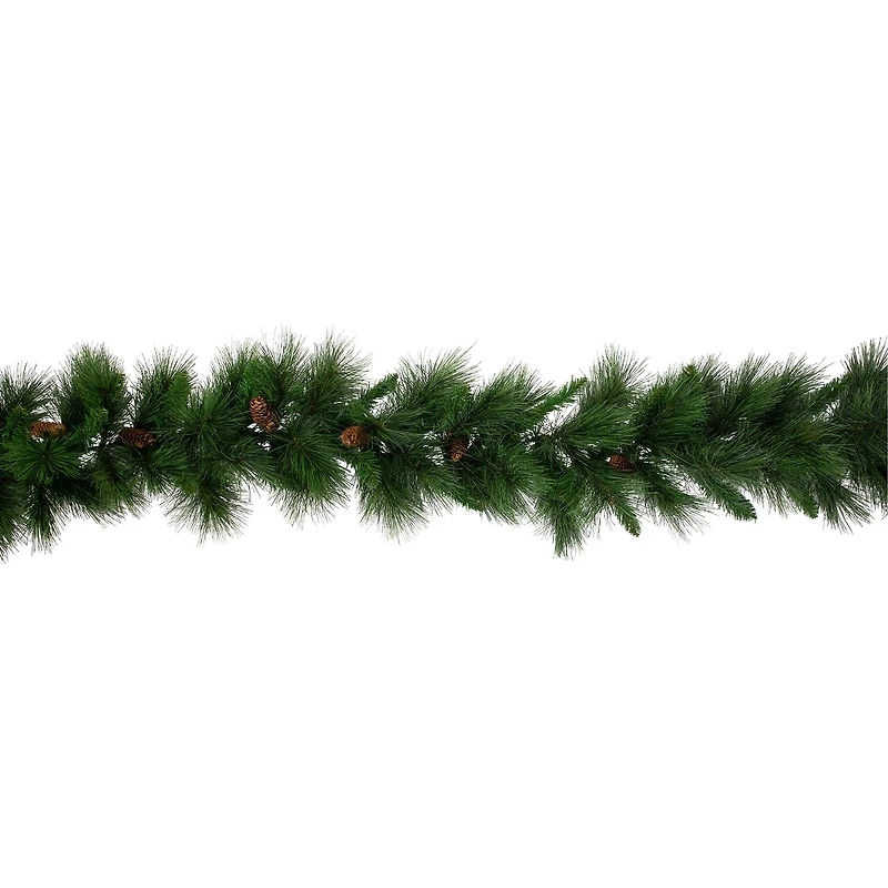9' x 14'' White Valley Pine with Pine Cones Artificial Christmas Garland - Unlit