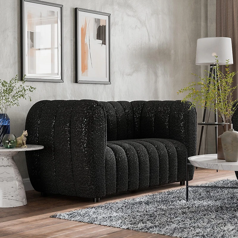 Furniture of America™ Laura Track-Arm Upholstered Loveseat