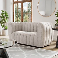 Furniture of America™ Laura Track-Arm Upholstered Loveseat