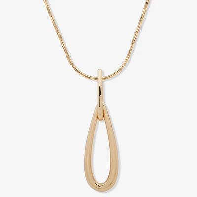 Worthington Gold Tone Womens 32 Inch Pendant Necklace