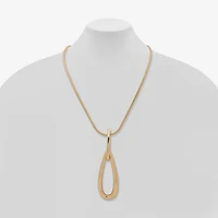 Worthington Gold Tone Womens Inch Pendant Necklace