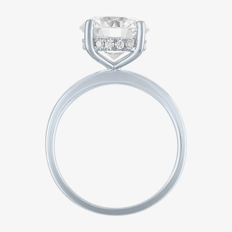 Bridal Addiction Womens 4 1/7 Ct. T.W. Lab Grown White Diamond 14K Gold Oval Solitaire Engagement Ring