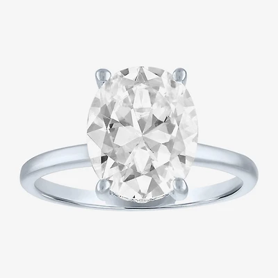 Bridal Addiction Womens 4 1/7 Ct. T.W. Lab Grown White Diamond 14K Gold Oval Solitaire Engagement Ring