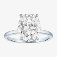 Bridal Addiction Womens 4 1/7 Ct. T.W. Lab Grown White Diamond 14K Gold Oval Solitaire Engagement Ring