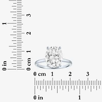 Bridal Addiction Womens 4 1/7 Ct. T.W. Lab Grown White Diamond 14K Gold Oval Solitaire Engagement Ring
