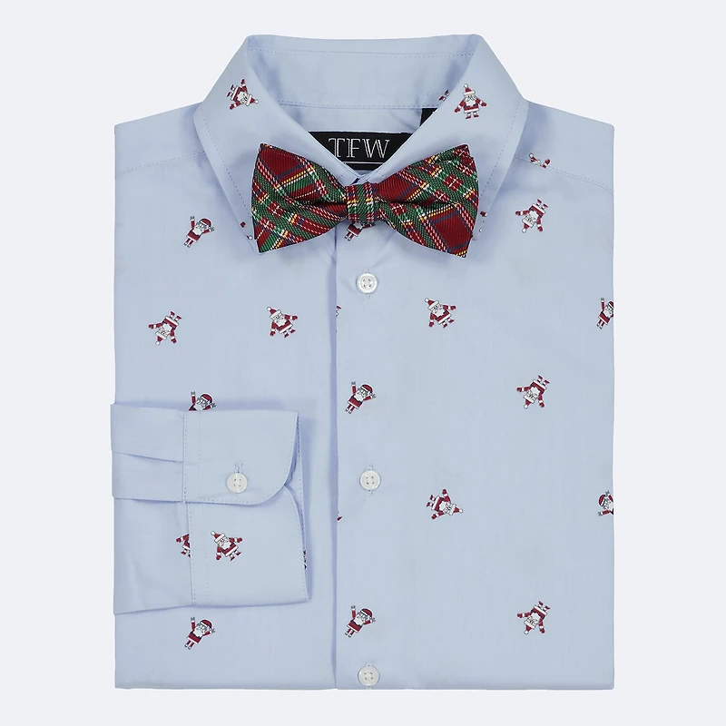 TFW Little & Big Kid Boys Long Sleeve Point Collar Shirt + Tie Set