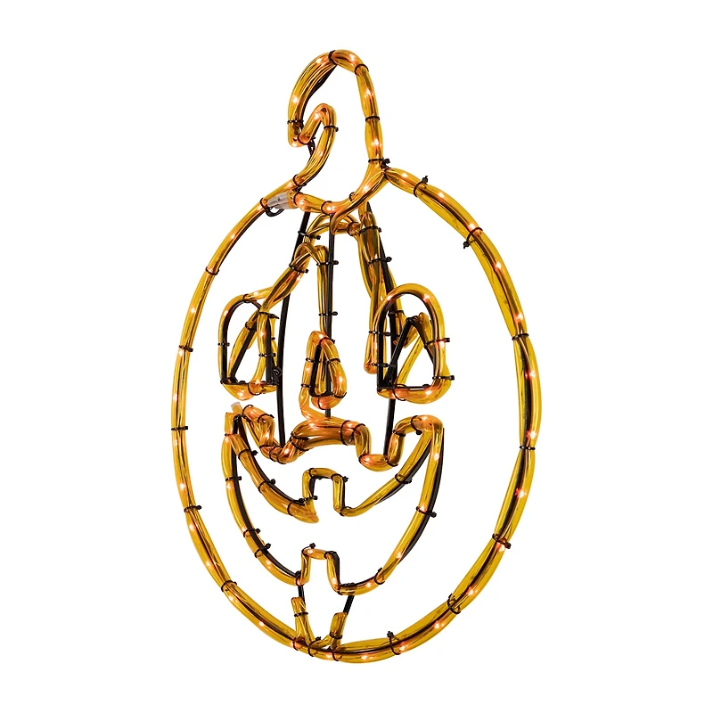 Northlight 18" Orange Jack O Lantern 4 Function Led Lighted Halloween Window Decor
