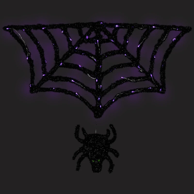 Northlight 36" Lighted Spider And Web Halloween Yard Art