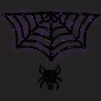 Northlight 36" Lighted Spider And Web Halloween Yard Art