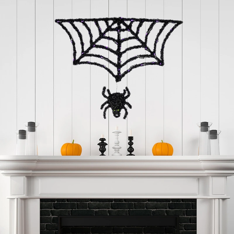 Northlight 36" Lighted Spider And Web Halloween Yard Art