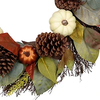 Northlight 24" Pumpkin Pinecone And Gourd Wreath