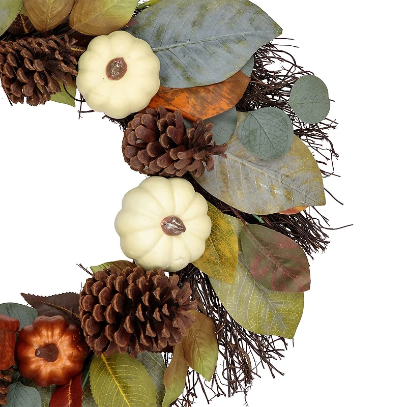 Northlight 24" Pumpkin Pinecone And Gourd Wreath