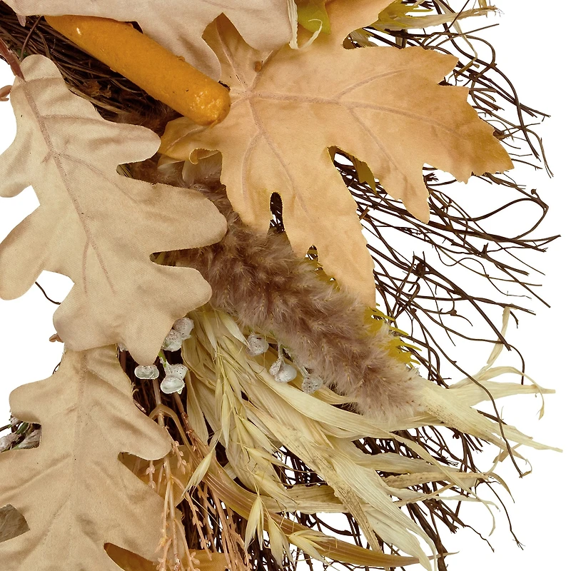 Northlight 24" Cattail And Wheat Twig Wreath