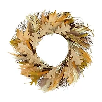 Northlight 24" Cattail And Wheat Twig Wreath