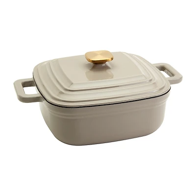 Smith & Clark Cast Iron 4-qt. Square Dutch Oven