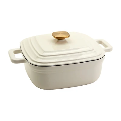 Smith & Clark Cast Iron 4-qt. Square Dutch Oven