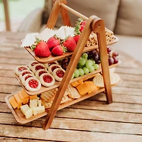 Picnic Time Wood Tiered Server