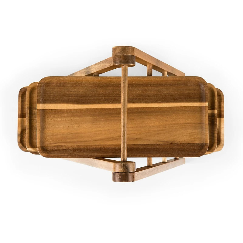 Picnic Time Wood Tiered Server