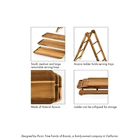 Picnic Time Wood Tiered Server