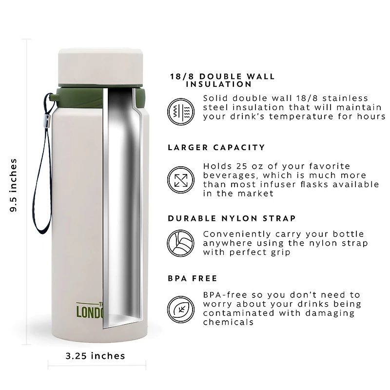 London Sip 25-oz. Water Bottle Tea Infuser