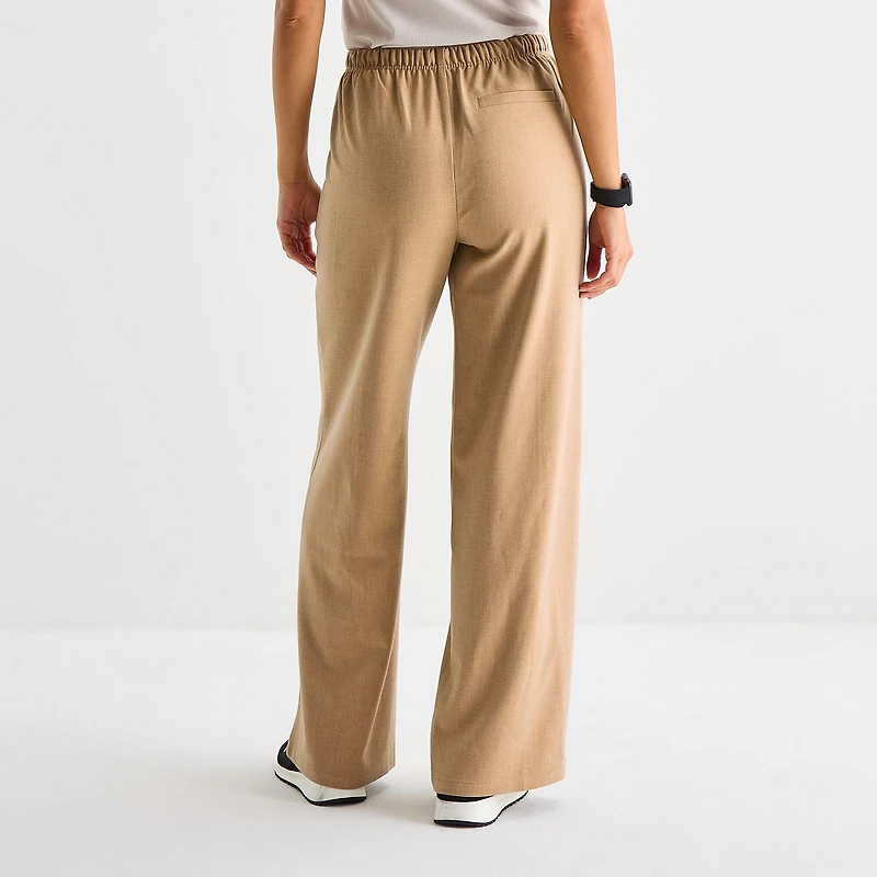 Stylus Womens Wide Leg Mid Rise Trouser