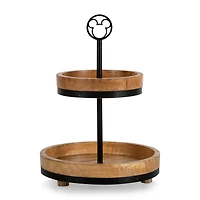 Picnic Time Wood Tiered Server