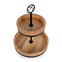 Picnic Time Wood Tiered Server