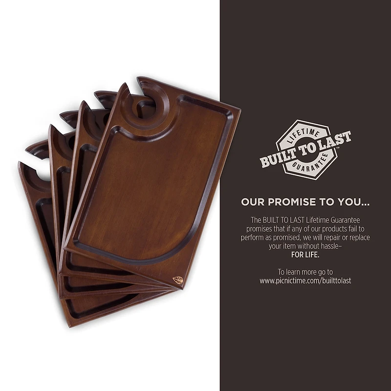 Picnic Time Wood Appetizer Plate