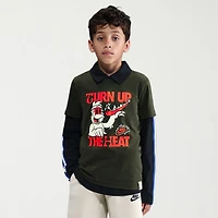 Nike Club Big Kid Unisex Crew Neck Short Sleeve Regular Fit Graphic T-Shirt