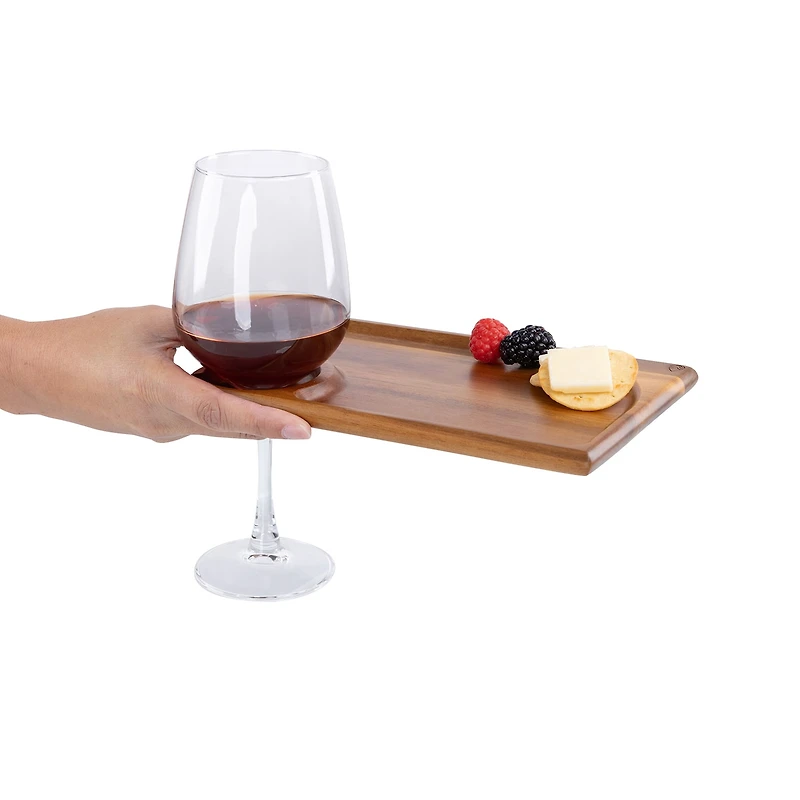 Picnic Time 4-pc. Wood Appetizer Plate