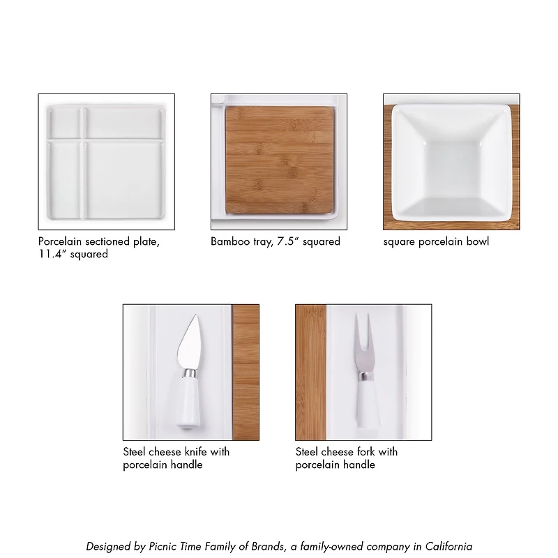 Picnic Time Wood Serving Set