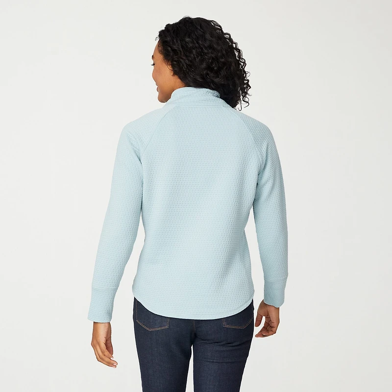 Free Country Womens Mock Neck Long Sleeve Pullover Sweater
