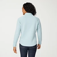 Free Country Womens Mock Neck Long Sleeve Pullover Sweater