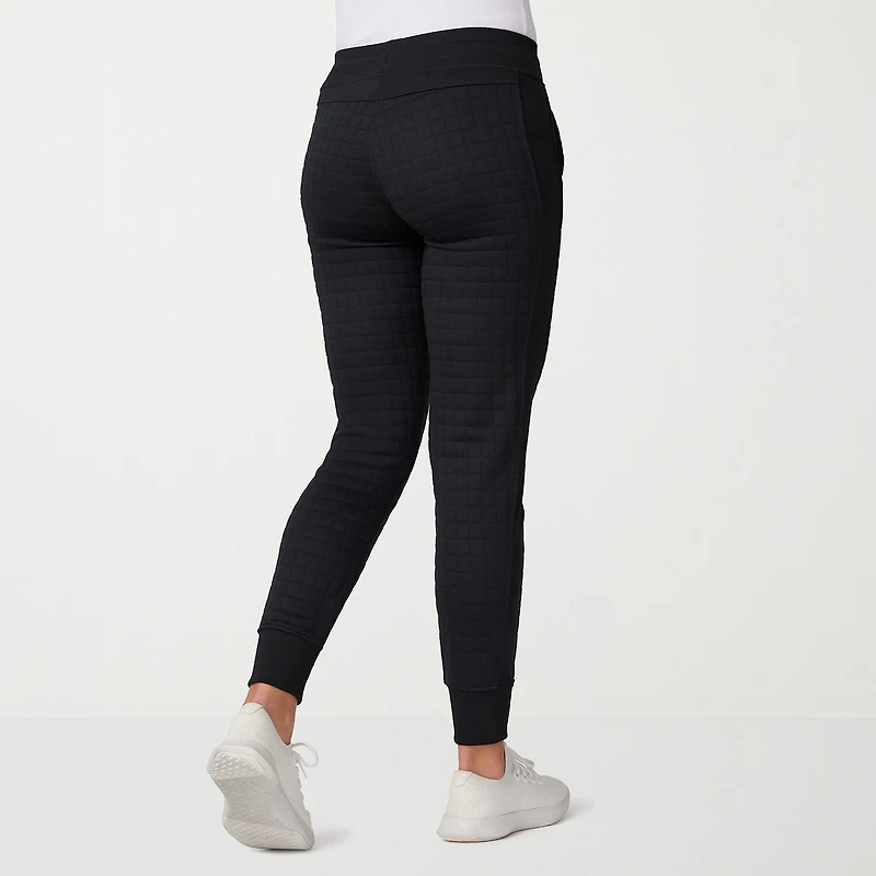 Free Country Womens Drawstring Waist Straight Mid Rise Knit Jogger Pant