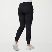 Free Country Womens Drawstring Waist Straight Mid Rise Knit Jogger Pant