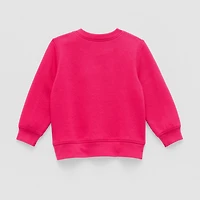 Okie Dokie Baby Girls Round Neck Fleece Long Sleeve Sweatshirt