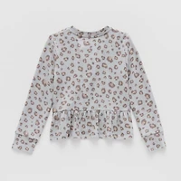 Thereabouts Little Girls Round Neck Long Sleeve Sweatshirt