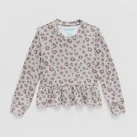 Thereabouts Little Girls Round Neck Long Sleeve Sweatshirt